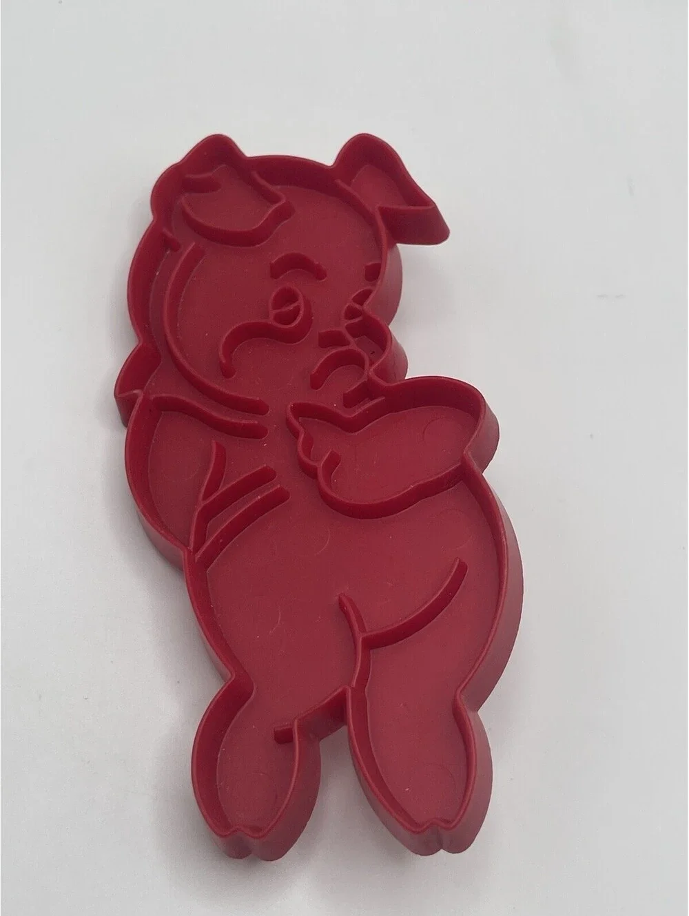 Vtg 1970s Tupperware Porky Pig Cookie Cutter Red Imprint
